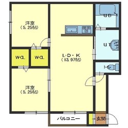 アビターレ新川の物件間取画像